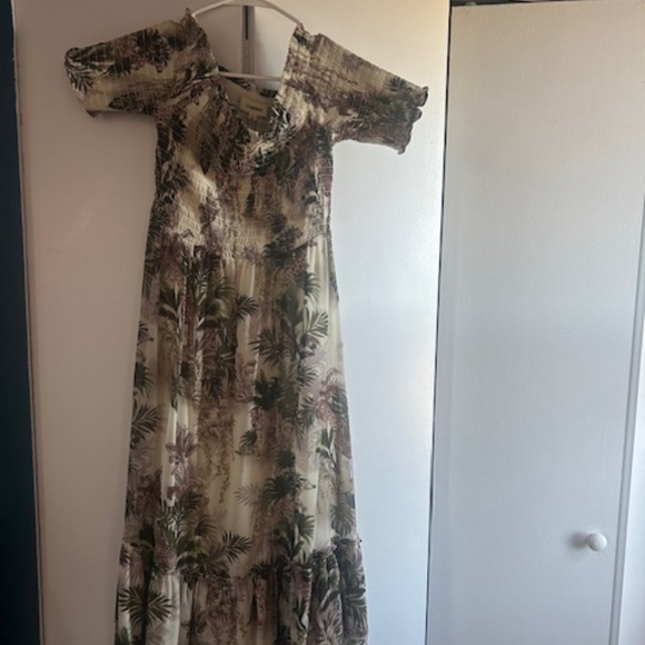 Size Small L'Agence Oriel Antique White Vintage Safari Midi Dress - Picture 2 of 4